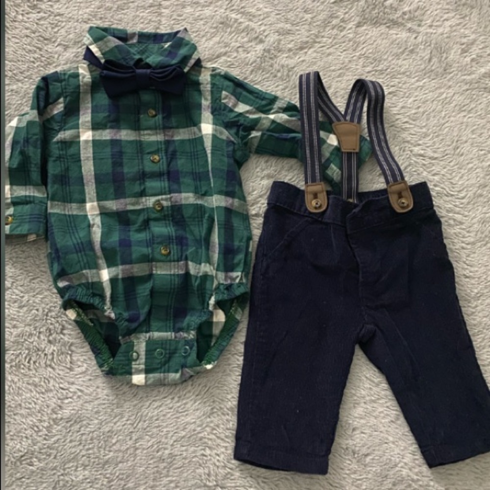 Just One You by Carter’s Baby Boy Plaid Top & Bottom Set - 3 Months